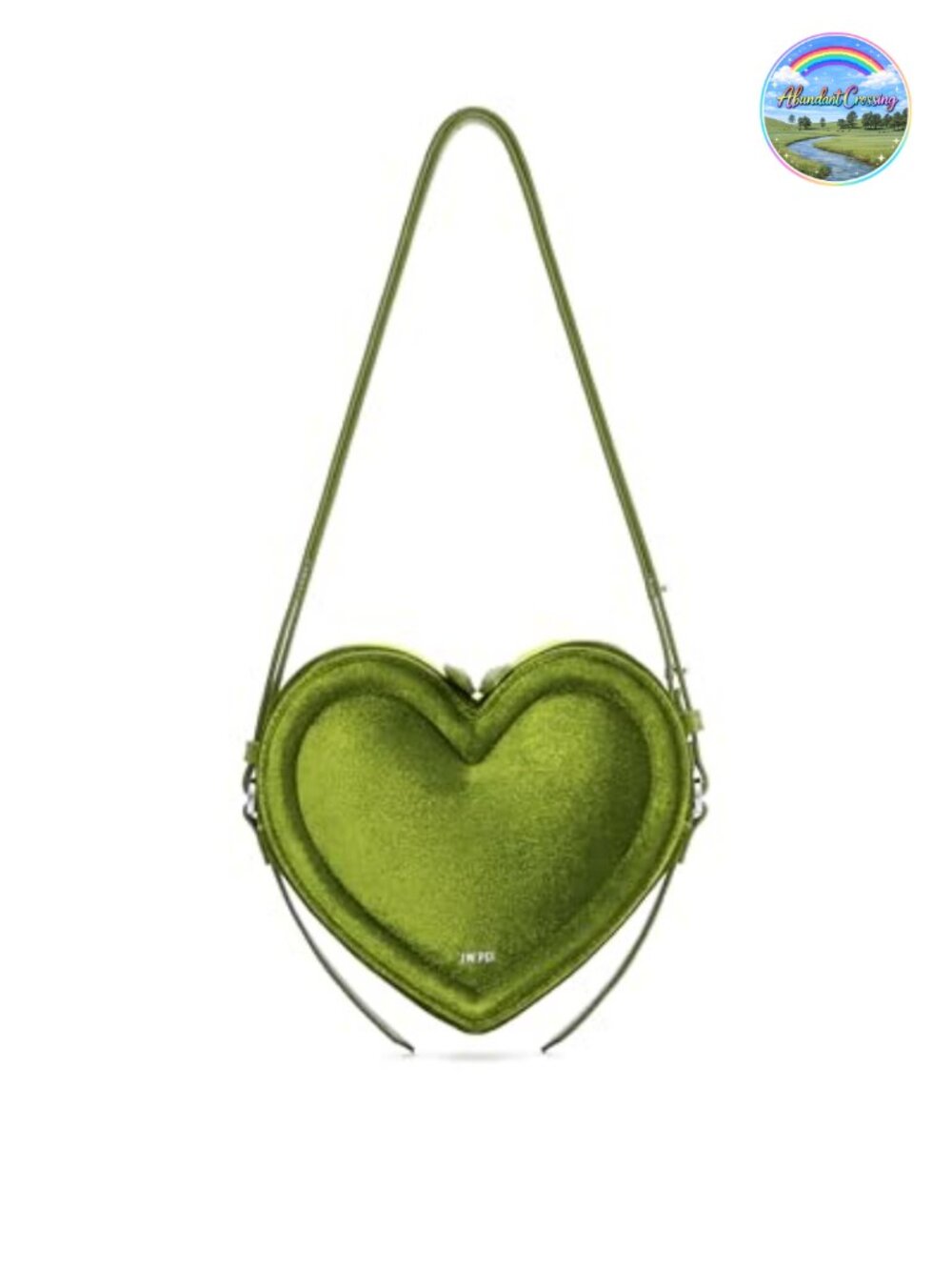 Faux Velvet Heart Shaped Shoulder Bag with Adjustable Strap